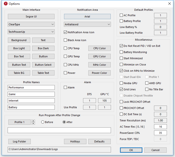 ThrottleStop监控界面 - 实时温度和频率
