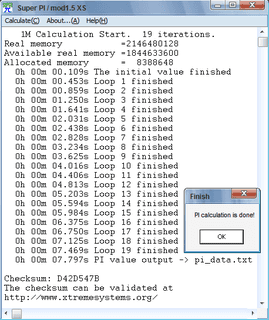 Super-π计算界面 - 圆周率计算测试